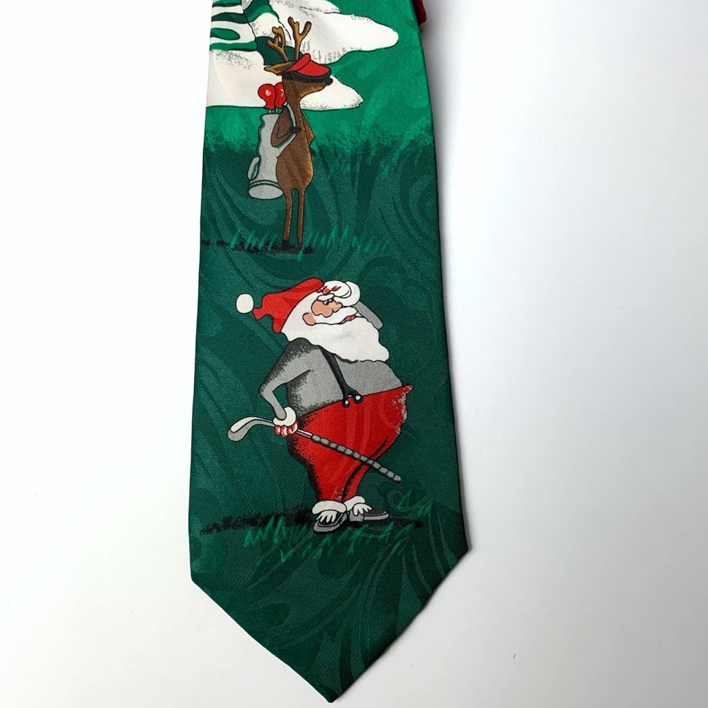 Specialties men's Happy Holidays Santa/Rudolph tie
